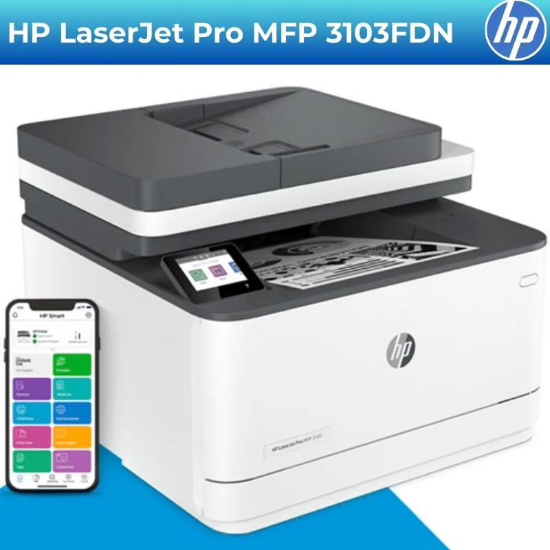 Máy in laser đen trắng đa năng HP LaserJet Pro MFP 3103FDN 2 Máy in laser đen trắng đa năng HP LaserJet Pro MFP 3103FDN - Hình ảnh 2