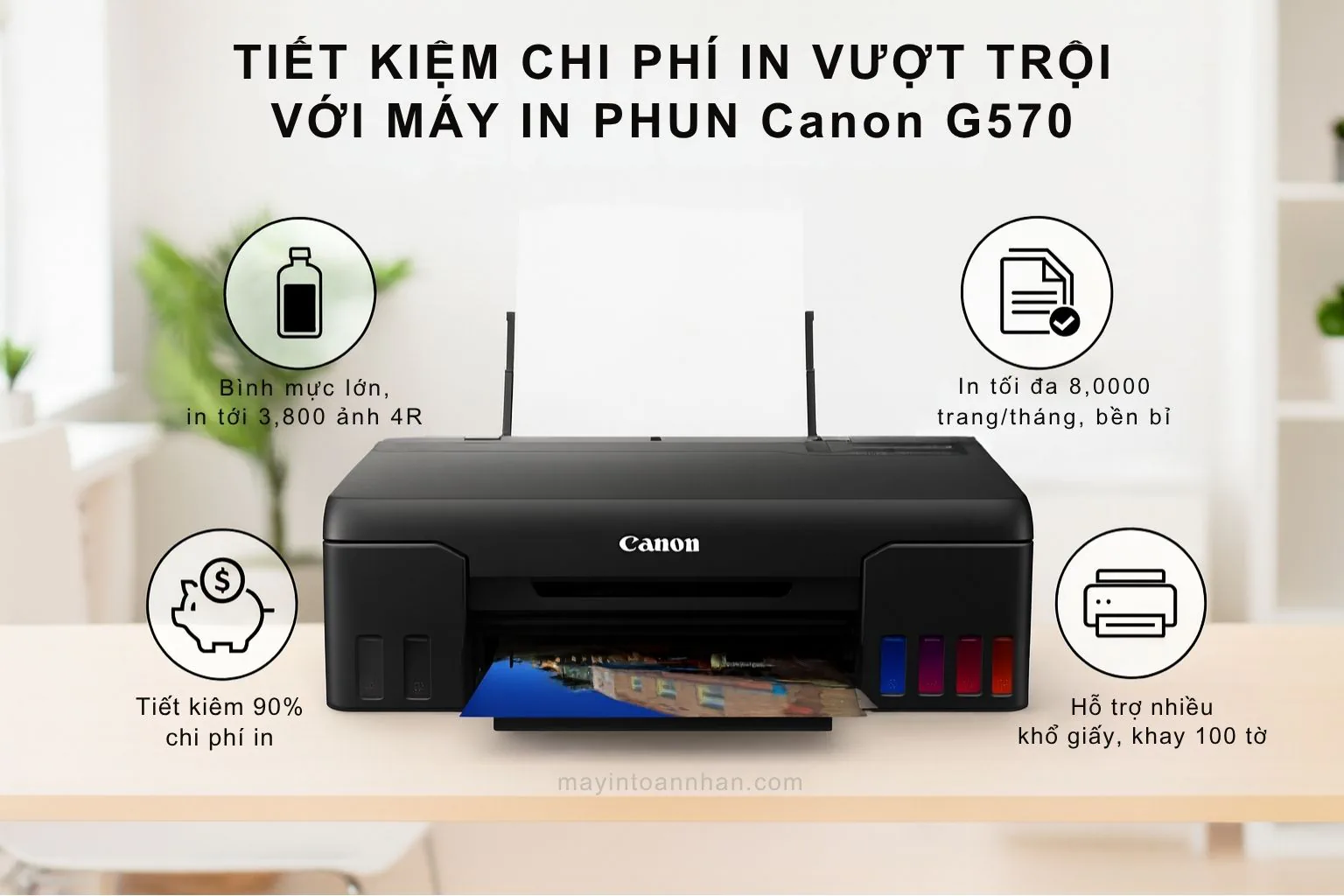 Tiết Kiệm Chi Phí Vượt Trội Với Máy In Phun Canon G570