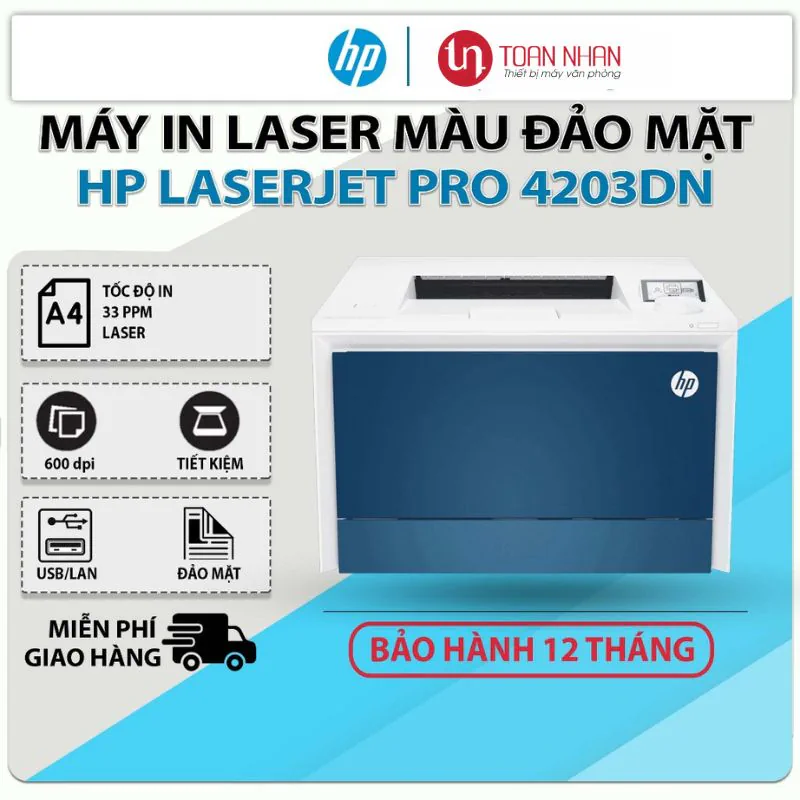 Máy in laser màu HP Color LaserJet Pro 4203dn 3 Máy in laser màu HP Color LaserJet Pro 4203dn - Hình ảnh 3