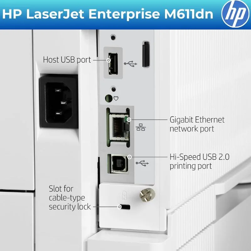 Máy in laser đen trắng HP LaserJet Enterprise M611dn 2 Máy in laser đen trắng HP LaserJet Enterprise M611dn - Hình ảnh 2