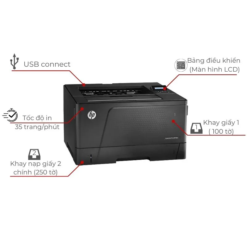 Máy in laser màu HP Laserjet Pro M706N khổ A3 2 Máy in laser màu HP Laserjet Pro M706N khổ A3 - Hình ảnh 2