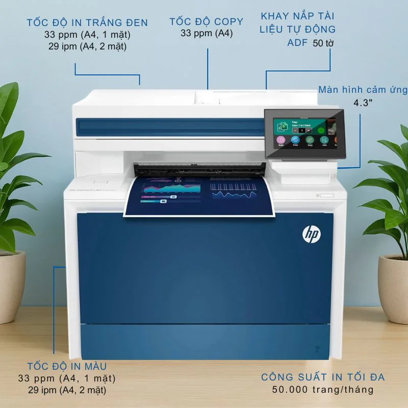 Máy laser màu đa năng HP Color LaserJet Pro MFP 4303FDW 3 Máy laser màu đa năng HP Color LaserJet Pro MFP 4303FDW