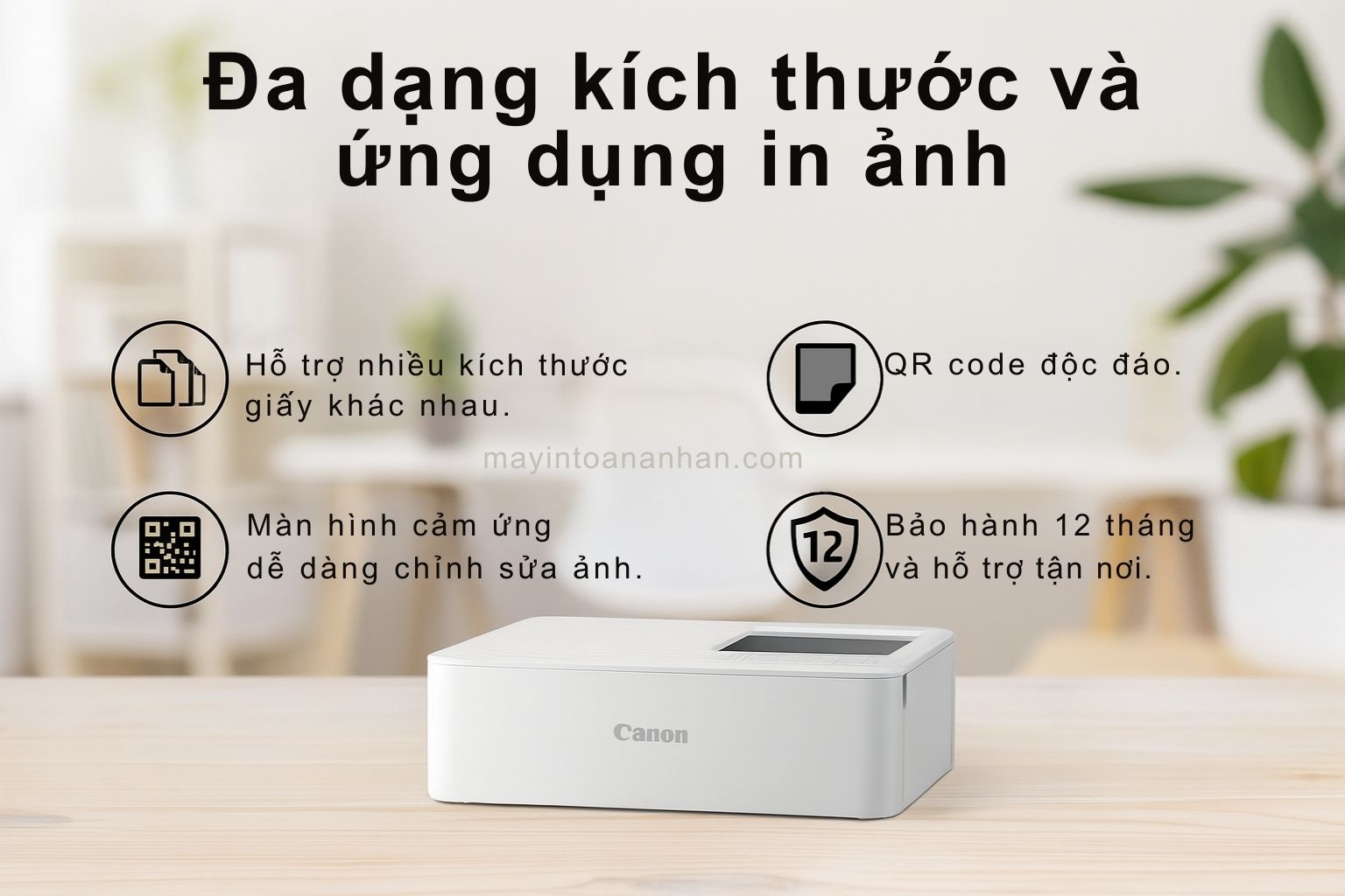 Máy in ảnh Canon Selphy CP1500 4 may in anh canon selphy cp1500 da dang kich thuoc