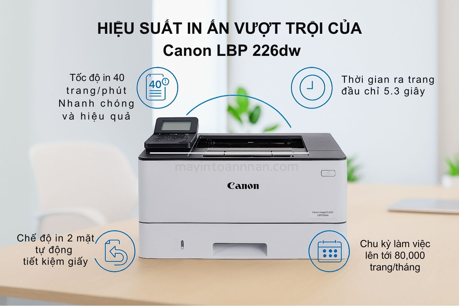 Hiệu Suất In Ấn Vượt Trội Của Canon LBP 226dw