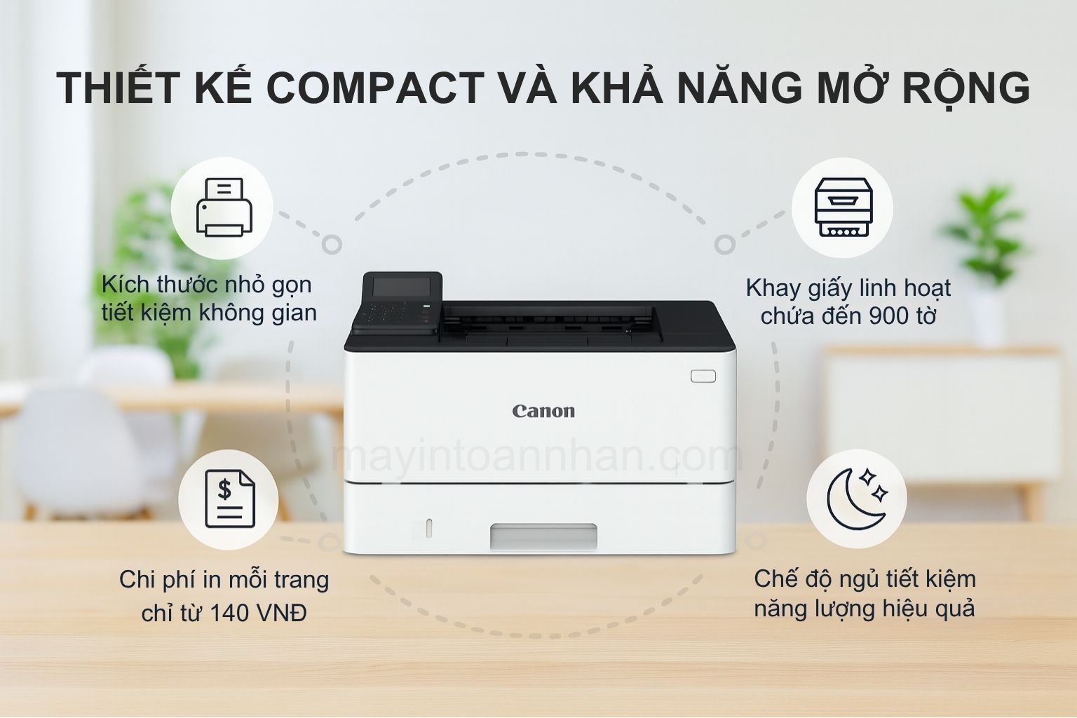 Máy in Laser đen trắng Canon imageCLASS LBP243dw 6 Thiết Kế Compact Và Khả Năng Mở Rộng