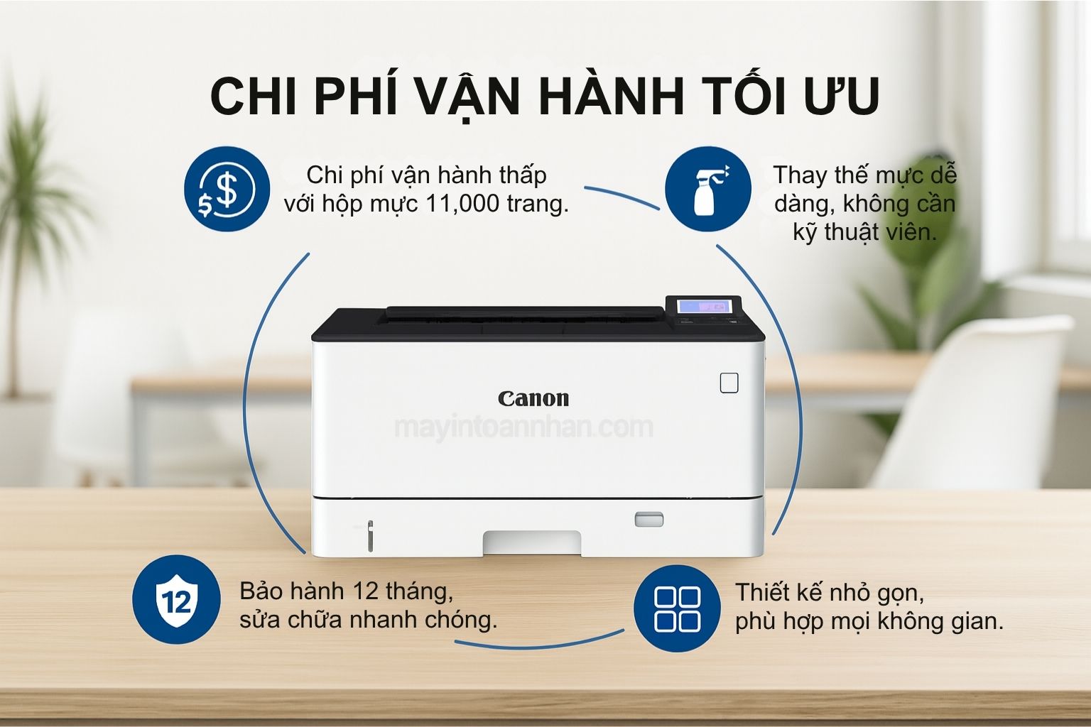 Máy in laser đen trắng Canon imageCLASS LBP456w khổ A3 6 Chi phí vận hành tối ưu Canon imageCLASS LBP456w khổ A3