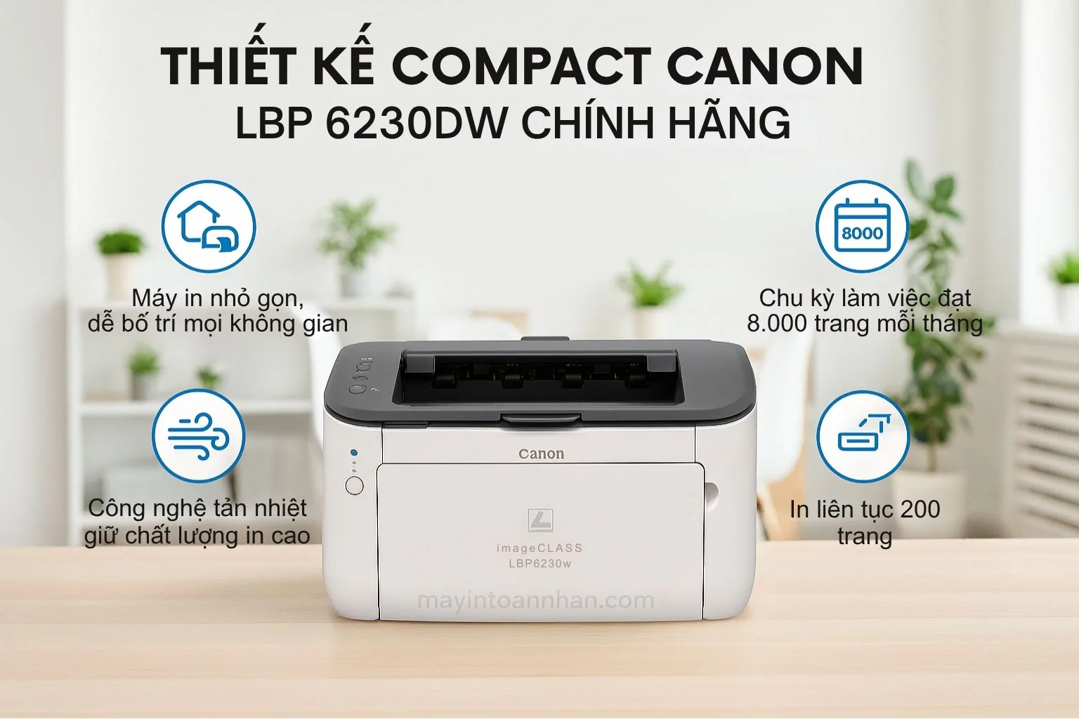 Thiết Kế Compact Canon LBP 6230DW Chính Hãng