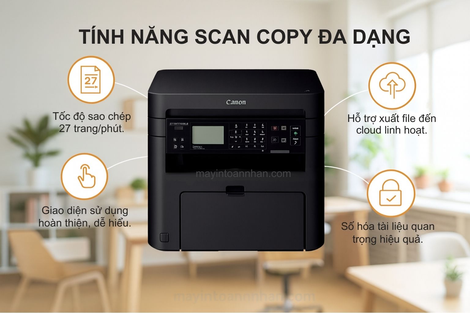 Máy in laser đen trắng đa năng Canon imageCLASS MF241D - Chính hãng 6 Tính Năng Scan Copy Đa Dạng