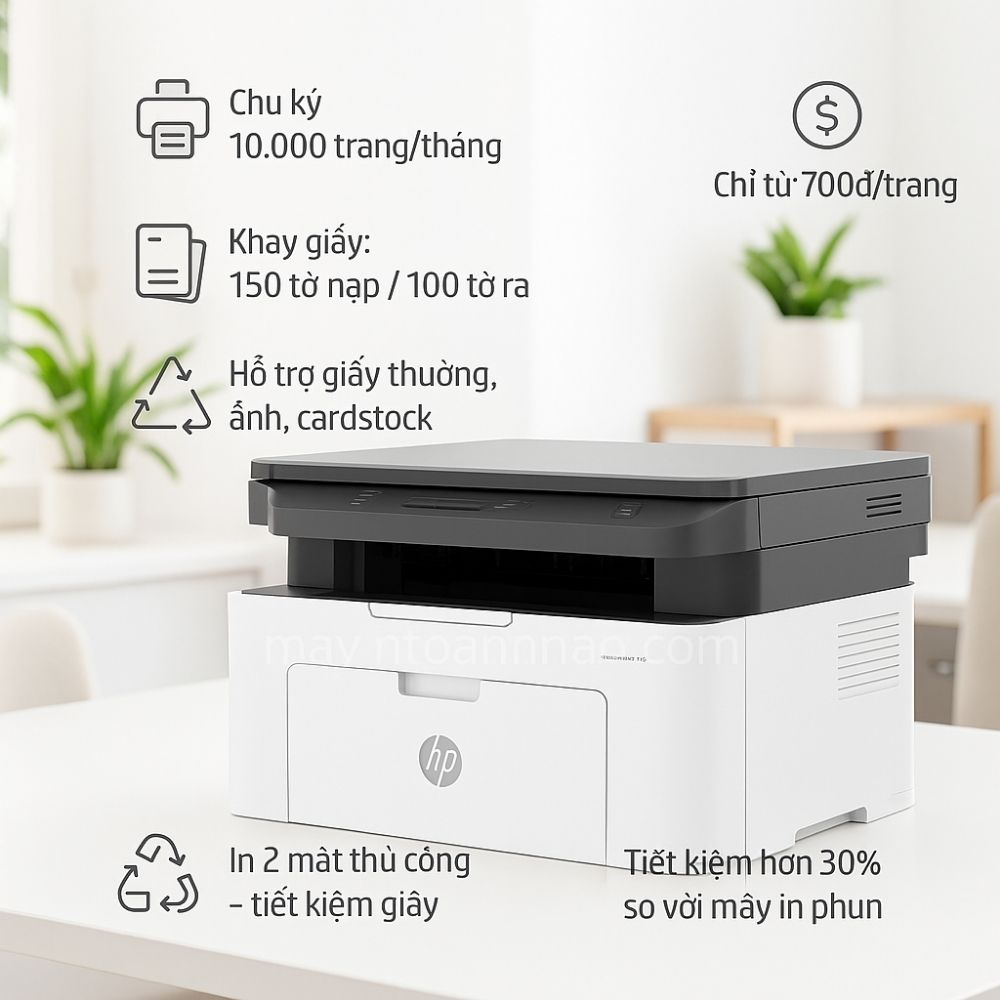 Hiệu Suất Vận Hành HP MFP 135w In Scan Copy