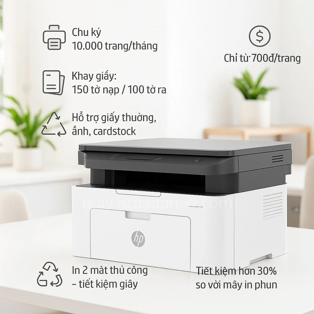 Máy in laser đen trắng đa năng HP LaserJet MFP 135w 5 Hiệu Suất Vận Hành HP MFP 135w In Scan Copy