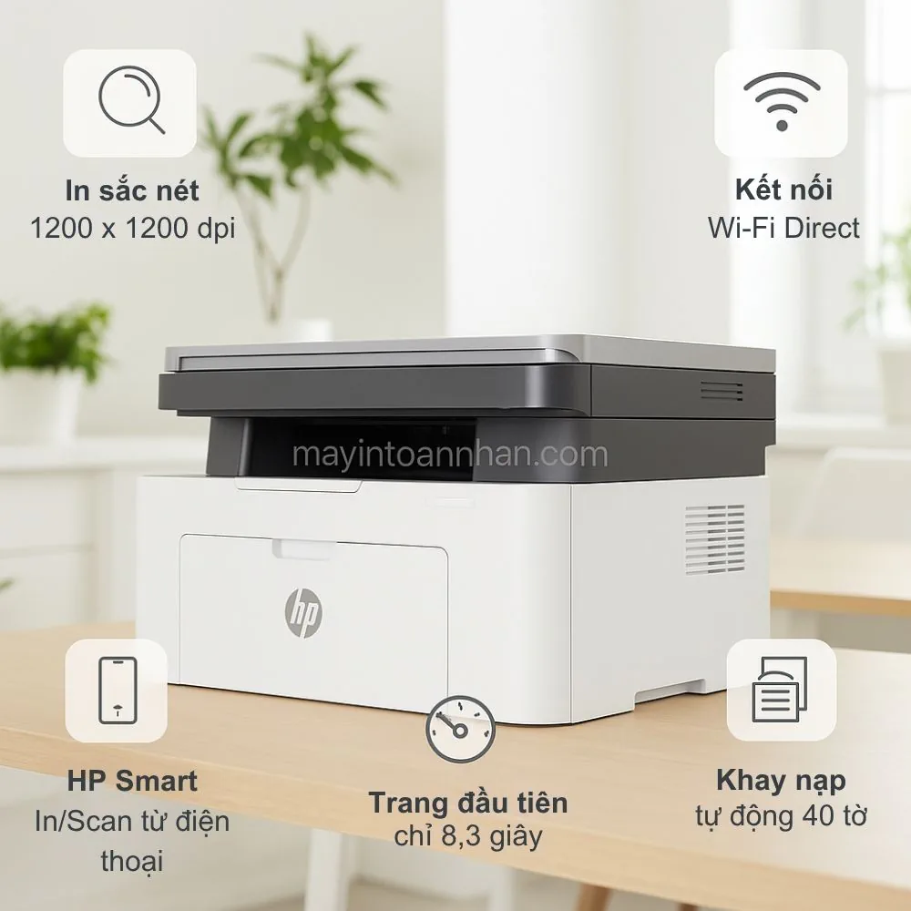 Máy in laser đen trắng đa năng HP LaserJet MFP 135w 4 Tính Năng Nổi Bật HP Laser 135W W1107A