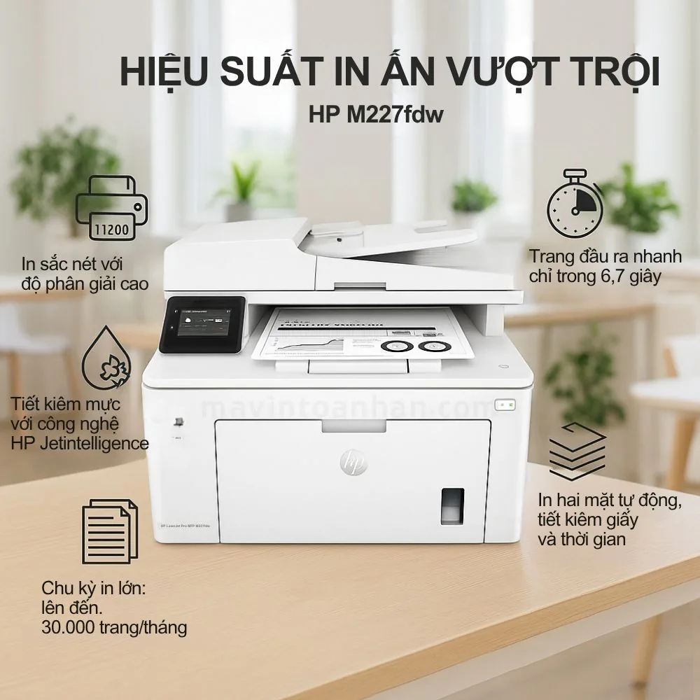 Hiệu Suất In Ấn Vượt Trội HP M227fdw