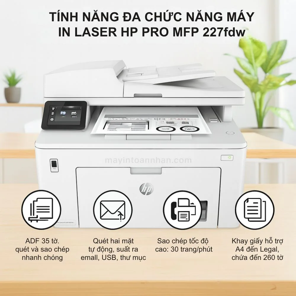 Tính Năng Đa Chức Năng Máy In Laser HP Pro MFP 227fdw