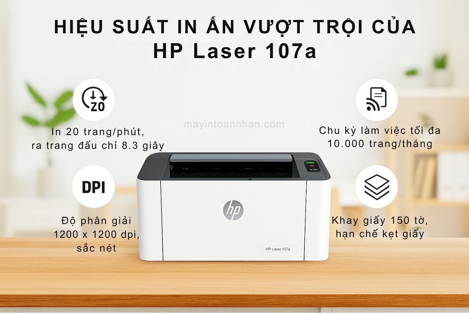 Hiệu Suất In Ấn Vượt Trội của HP 107A 4ZB77A