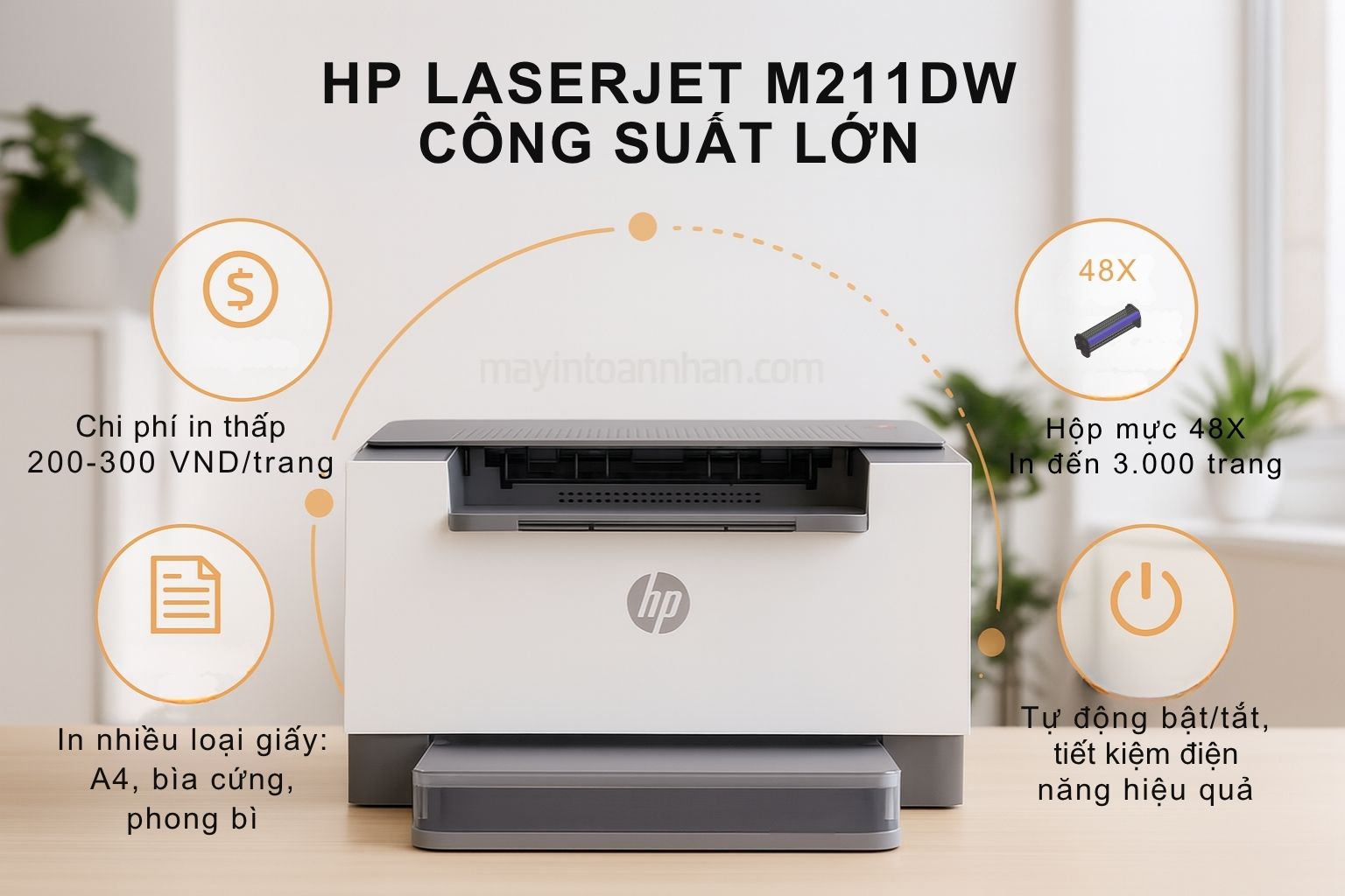HP LaserJet M211dw Công Suất Lớn - Tiết Kiệm Chi Phí