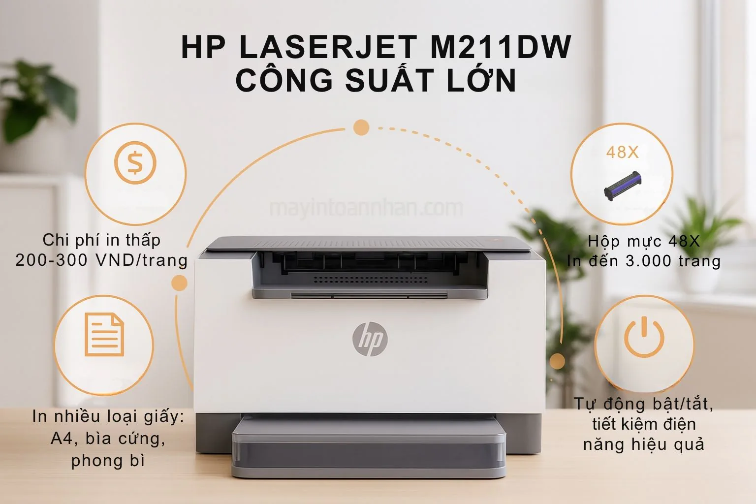 HP LaserJet M211dw Công Suất Lớn - Tiết Kiệm Chi Phí