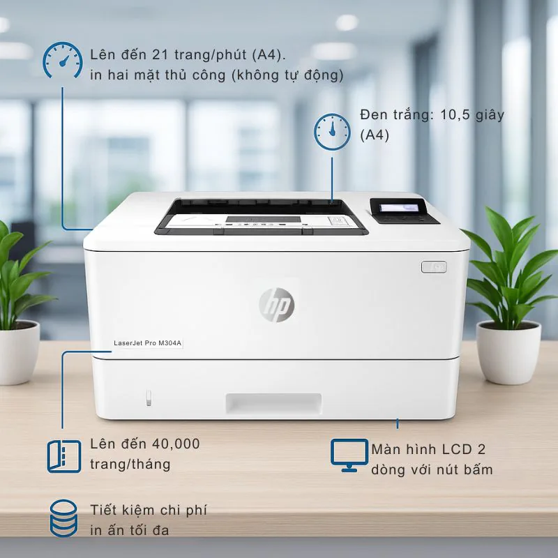 Máy in laser đen trắng HP M304A 3 Máy in laser đen trắng HP M304A