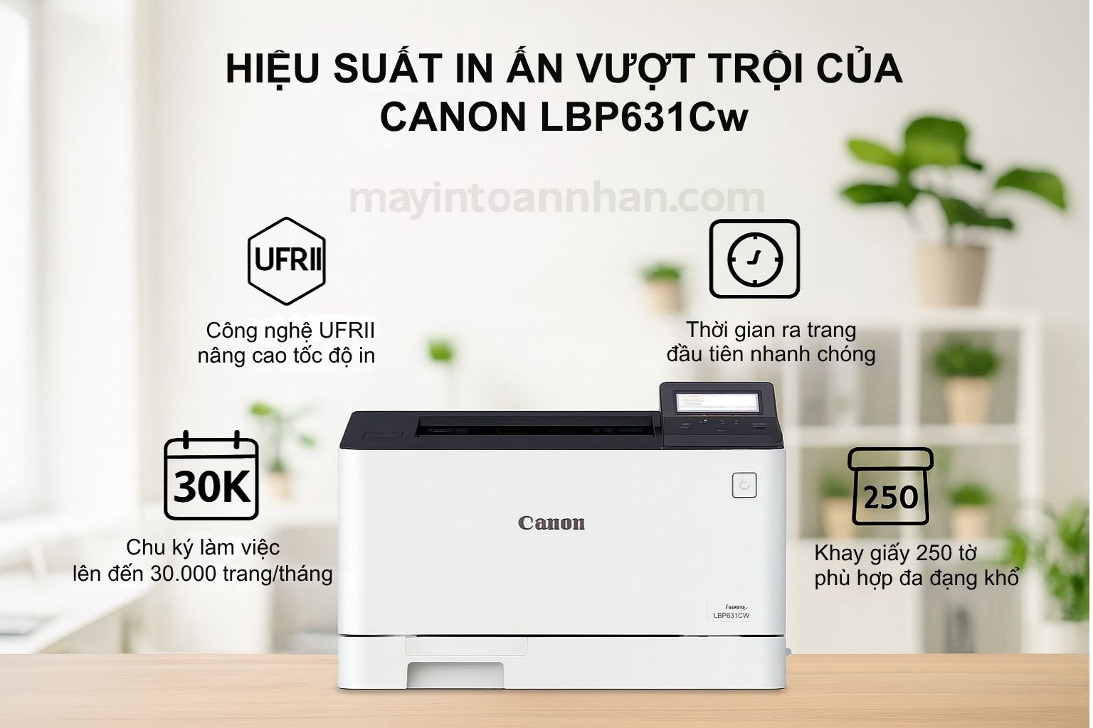 Máy in laser màu Canon i-SENSYS LBP631Cw 4 Hiệu Suất In Ấn Vượt Trội của Canon LBP631Cw