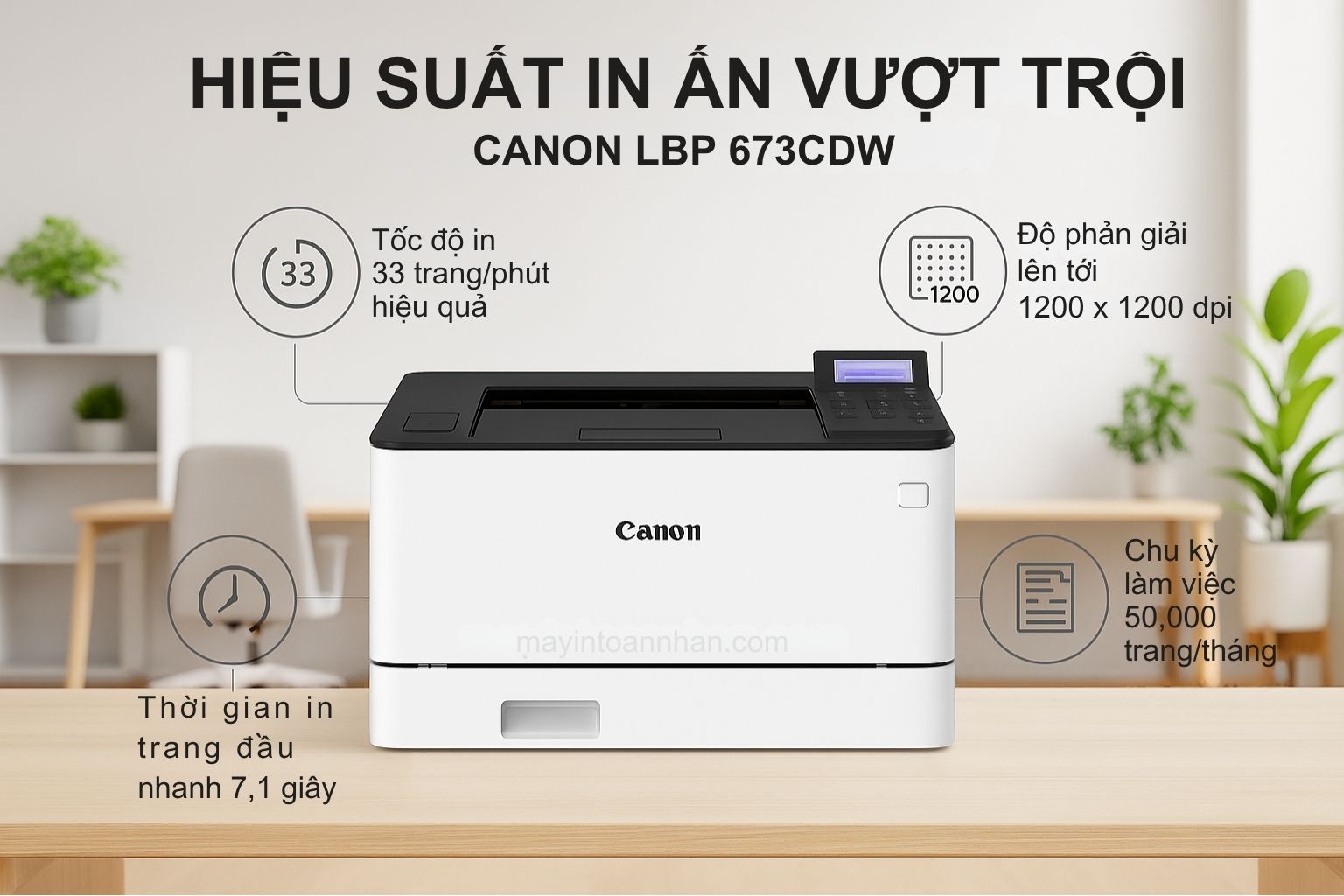 Máy in laser màu Canon imageCLASS LBP673cdw 4 Hiệu Suất In Ấn Vượt Trội Canon LBP 673CDW