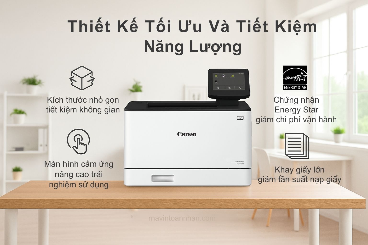 Máy in laser màu Canon imageCLASS LBP674Cx 6 Thiết Kế Tối Ưu Và Tiết Kiệm Năng Lượng