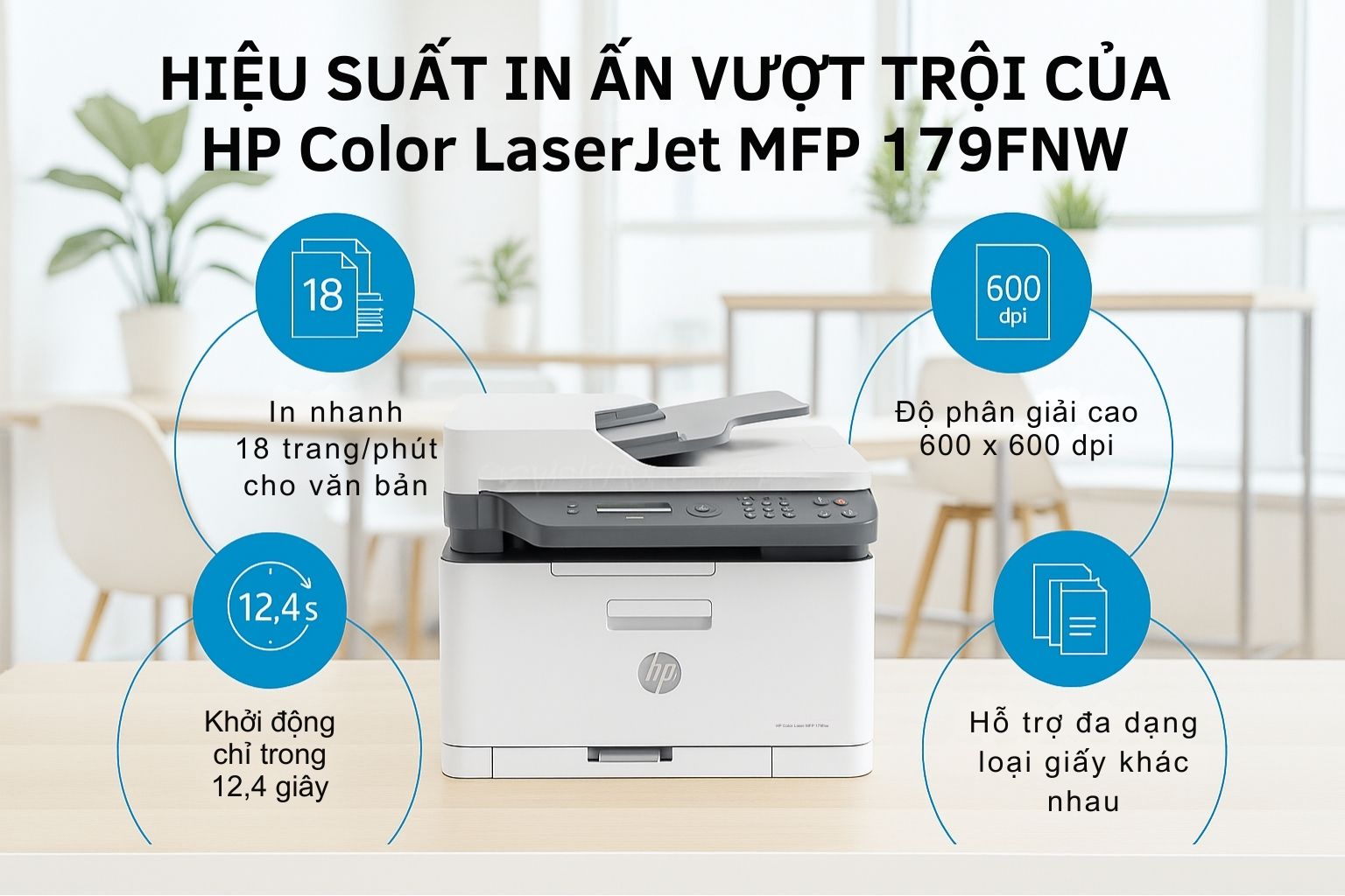 Máy in laser màu đa năng HP Color Laser MFP 179fnw 4 Hiệu Suất In Ấn Vượt Trội của HP 179fnw LaserJet