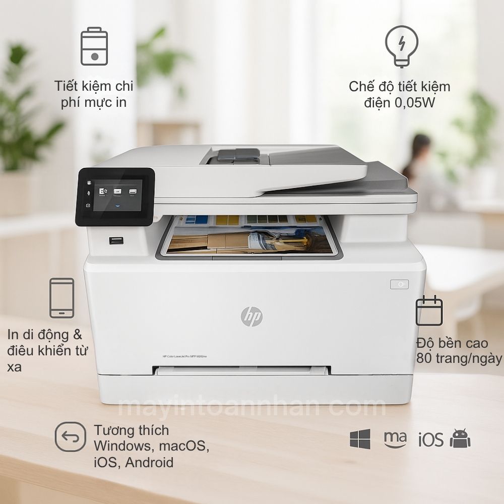 Máy in laser màu đa năng HP Color LaserJet Pro MFP M282nw 7 Tiết Kiệm Chi Phí Vận Hành Với HP LaserJet Pro M282nw
