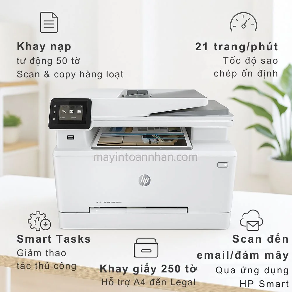 Máy in laser màu đa năng HP Color LaserJet Pro MFP M282nw 6 Tính Năng Đa Chức Năng Thông Minh HP Color LaserJet Pro MFP M282nw
