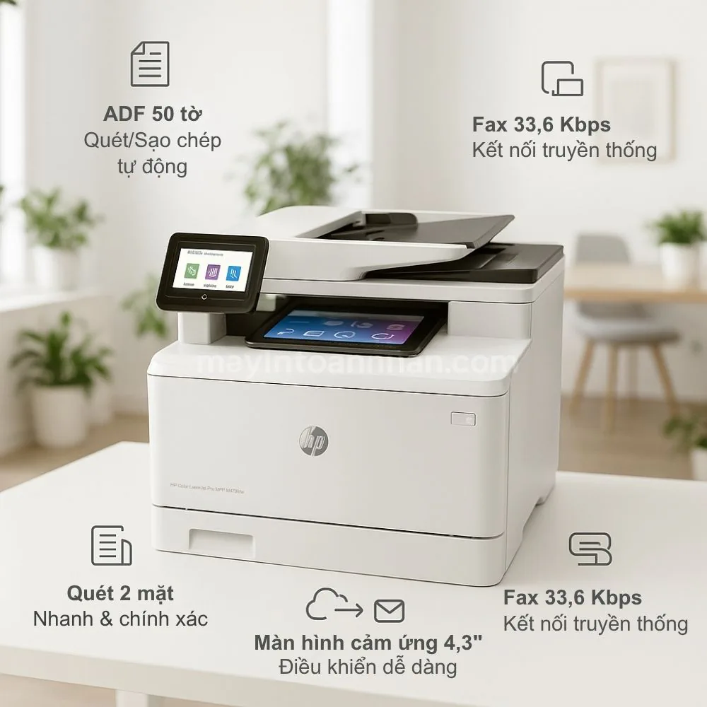 Máy in laser màu đa năng HP Color LaserJet Pro MFP M479fdw 5 Tính Năng Đa Chức Năng Thông Minh HP Color LaserJet Pro MFP M479fdw