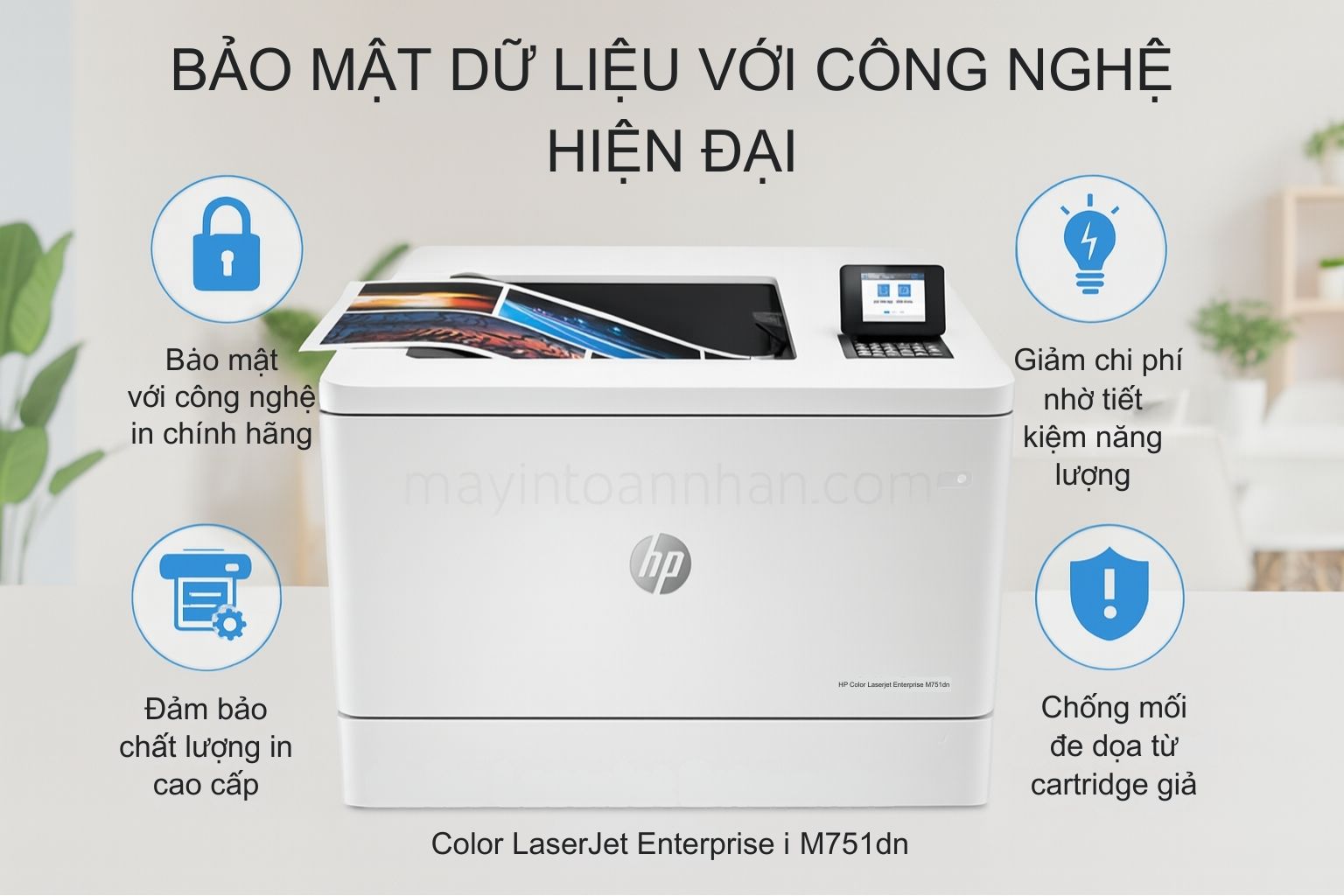 Máy in laser màu HP Color Laserjet Enterprise M751dn khổ A3 6 Bảo Mật Dữ Liệu Với Công Nghệ HP Wolf Security HP Color Laserjet Enterprise M751dn khổ A3