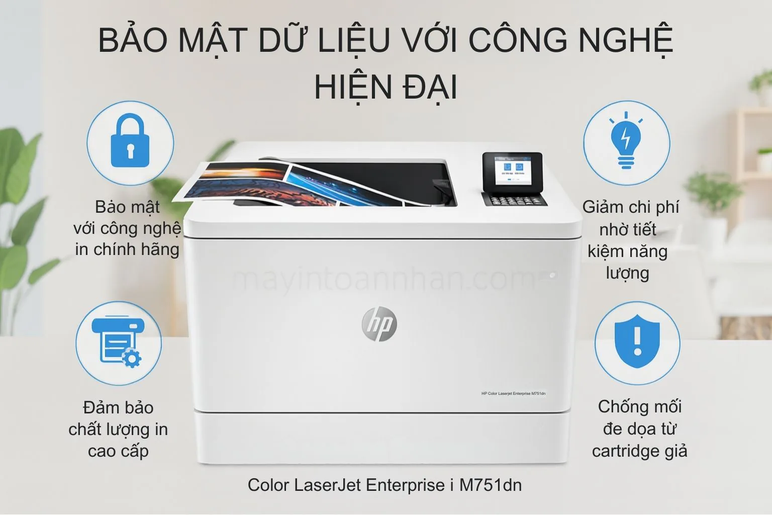 Máy in laser màu HP Color Laserjet Enterprise M751dn khổ A3 6 Bảo Mật Dữ Liệu Với Công Nghệ HP Wolf Security HP Color Laserjet Enterprise M751dn khổ A3