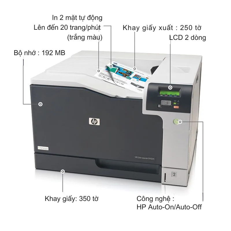 Máy in laser màu HP Color Laserjet Pro CP5225DN khổ A3 2 Máy in laser màu HP Color Laserjet Pro CP5225DN khổ A3