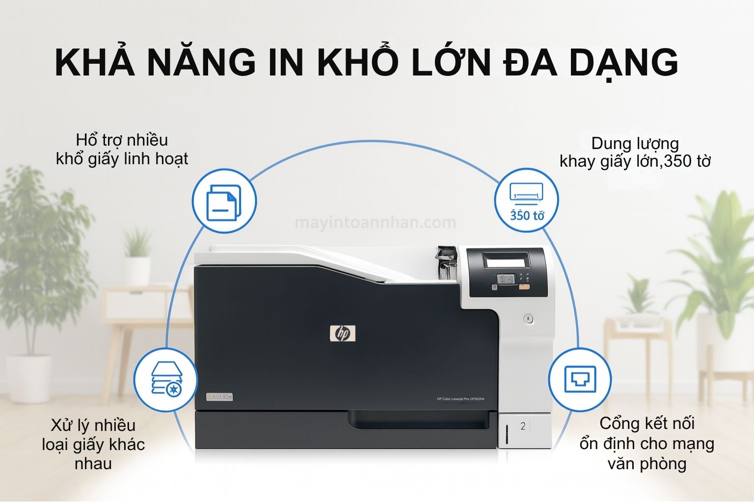 Máy in laser màu HP Color Laserjet Pro CP5225N khổ A3 5 Khả Năng In Khổ Lớn Đa Dạng