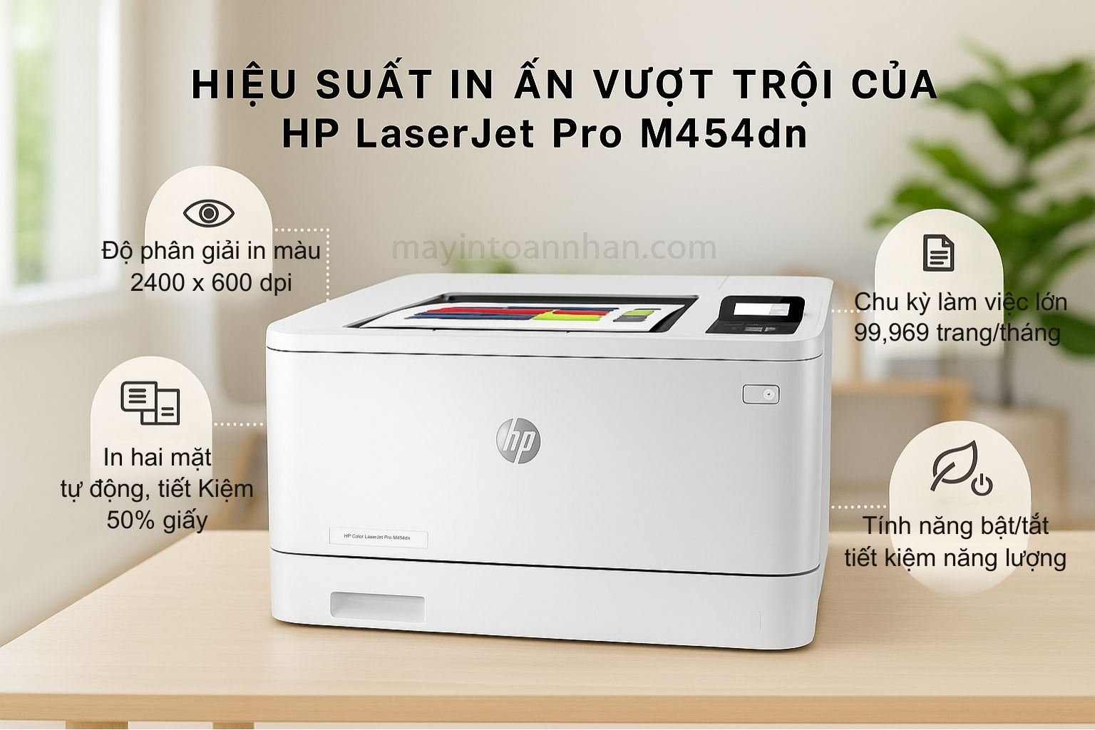 Máy in laser màu HP Color LaserJet Pro M454dn 4 may in laser mau hp color laserjet pro m454dn hieu suat