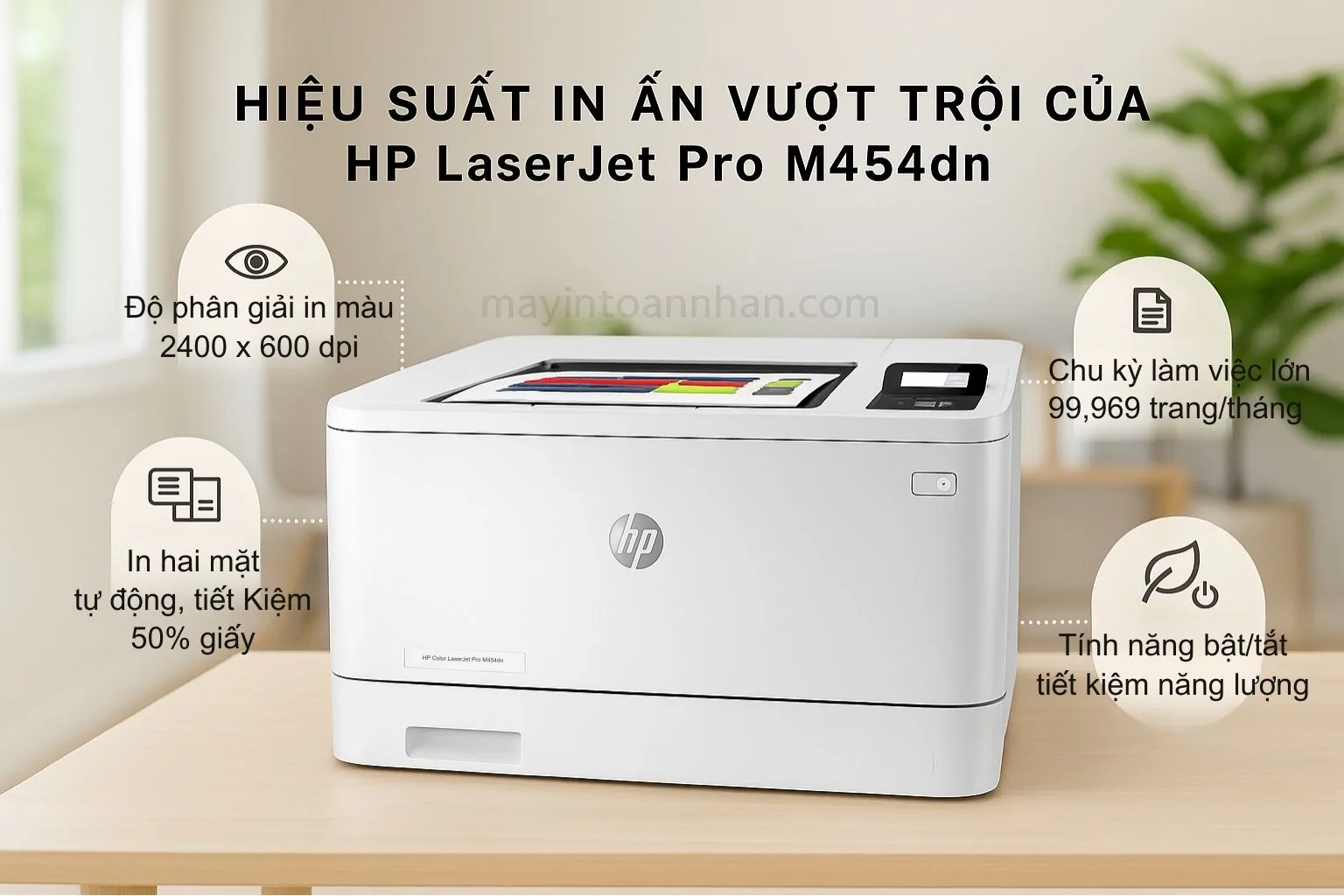 may in laser mau hp color laserjet pro m454dn hieu suat