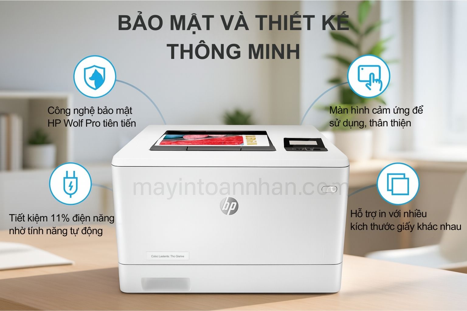 Bảo Mật Nâng Cao và Thiết Kế Thông Minh HP Color LaserJet Pro M454nw