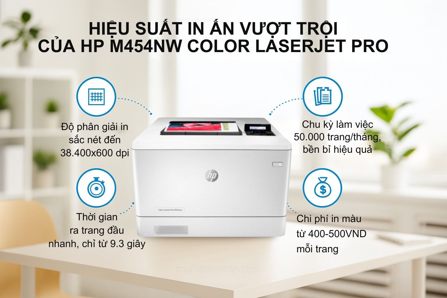 Hiệu Suất In Ấn Vượt Trội của HP M454nw Color LaserJet Pro