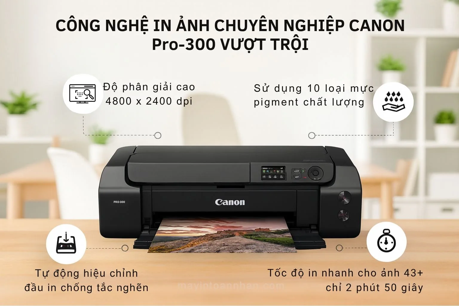 Công nghệ in ảnh chuyên nghiệp Canon Pro-300 vượt trội