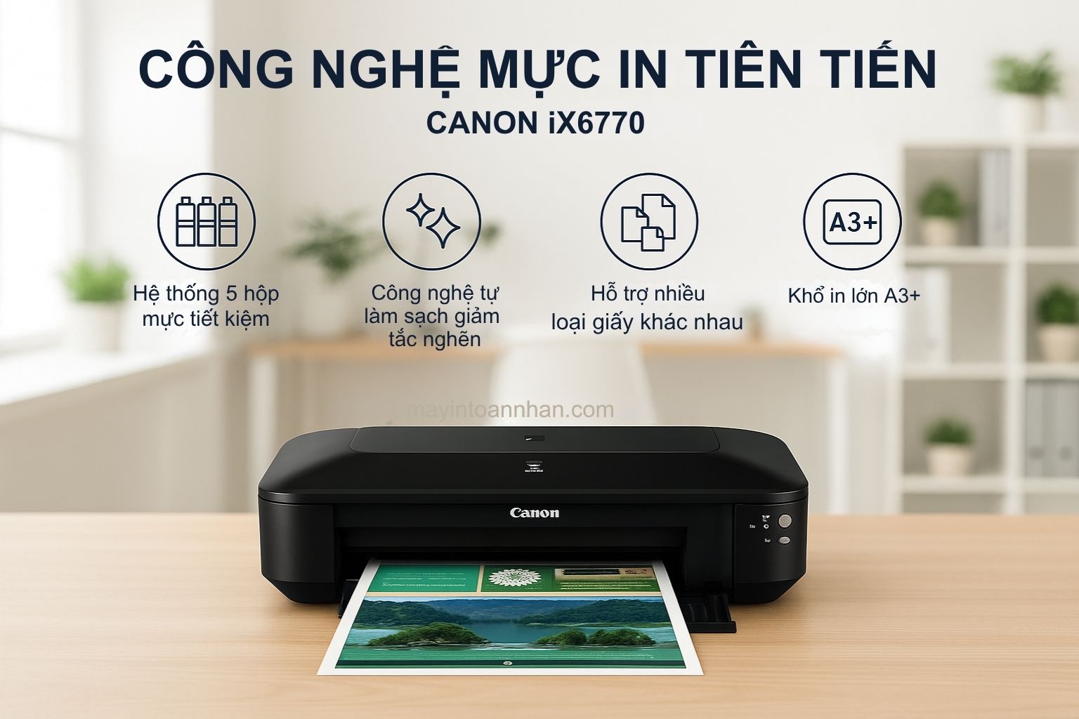 Máy in phun màu Canon IX6770 5 Công Nghệ Mực In Tiên Tiến Canon iX6770