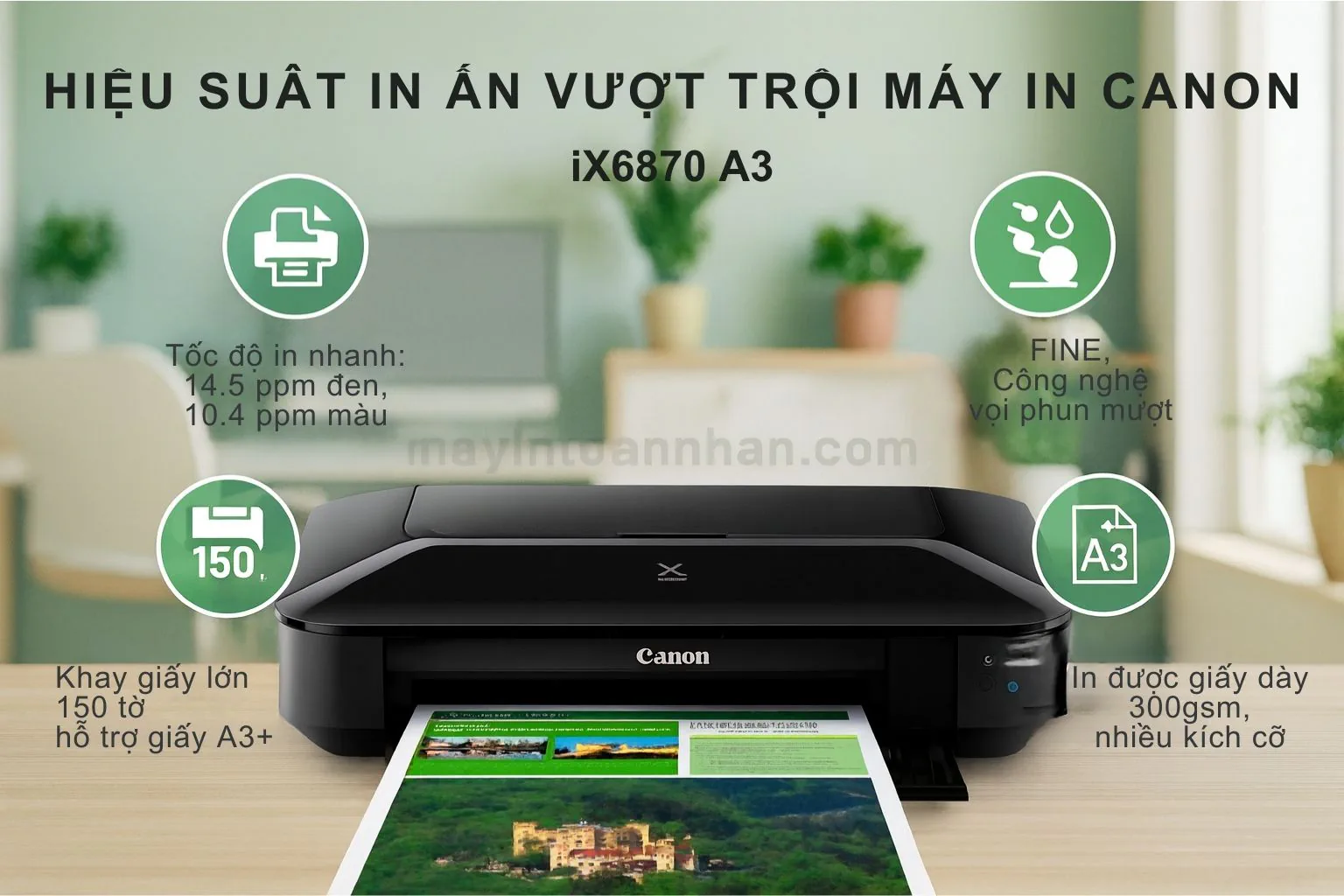 Hiệu Suất In Ấn Vượt Trội Canon iX6870 A3