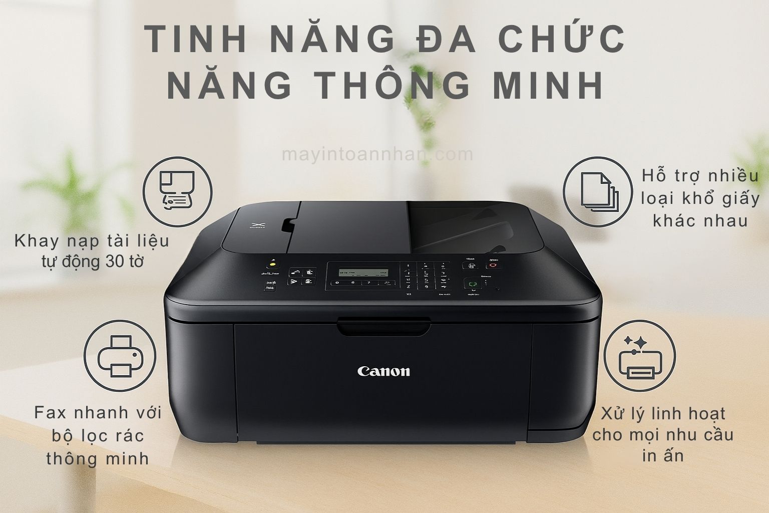 Máy in phun màu đa năng Canon PIXMA MX397 5 Tính Năng Đa Chức Năng Thông Minh Canon PIXMA MX397