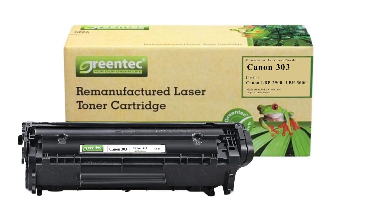 Mực in laser đen trắng Greentech Canon 303 1 Mực in laser đen trắng Greentech Canon 303