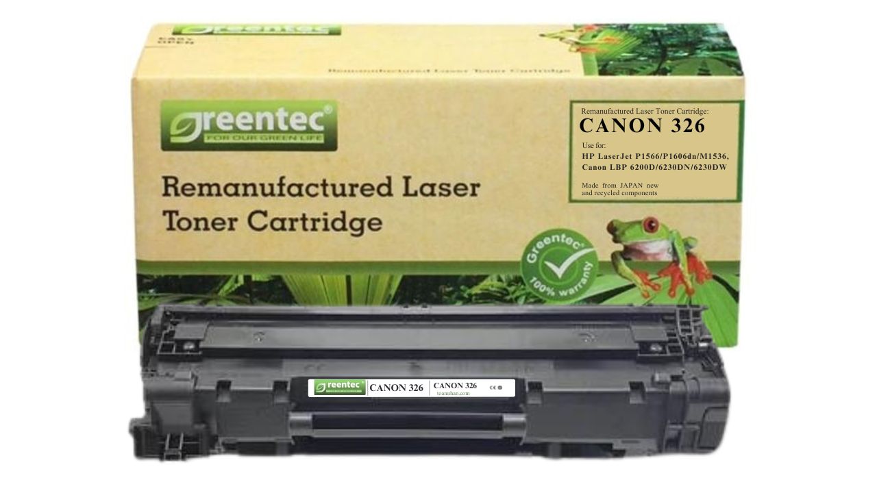 Mực in laser đen trắng Greentech Canon 326 1 Mực in laser đen trắng Greentech Canon 326