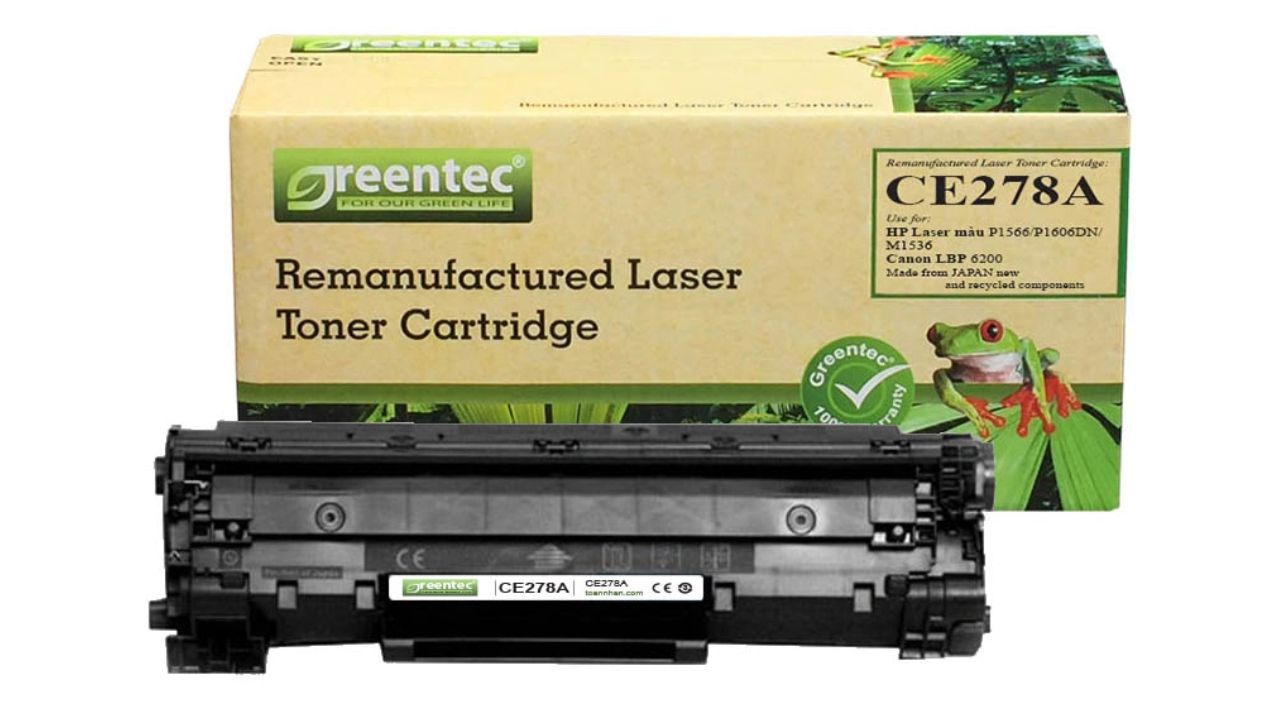 Mực in laser đen trắng Greentech HP CE278A