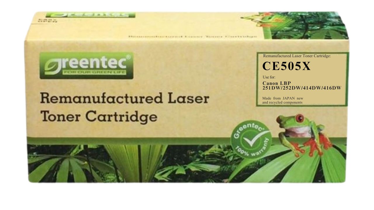 Mực in laser đen trắng Greentech Canon CE505X 2 Mực in laser đen trắng Greentech Canon CE505X - Hình ảnh 2