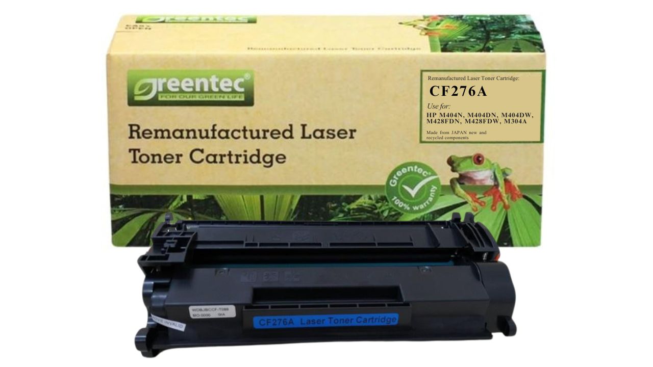Mực in laser đen trắng Greentec HP CF276A (có chip)