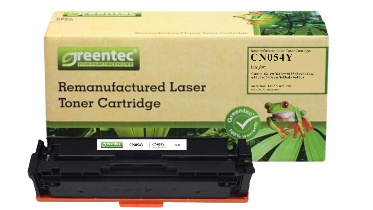 Mực in laser màu Greentech Canon CN054Y