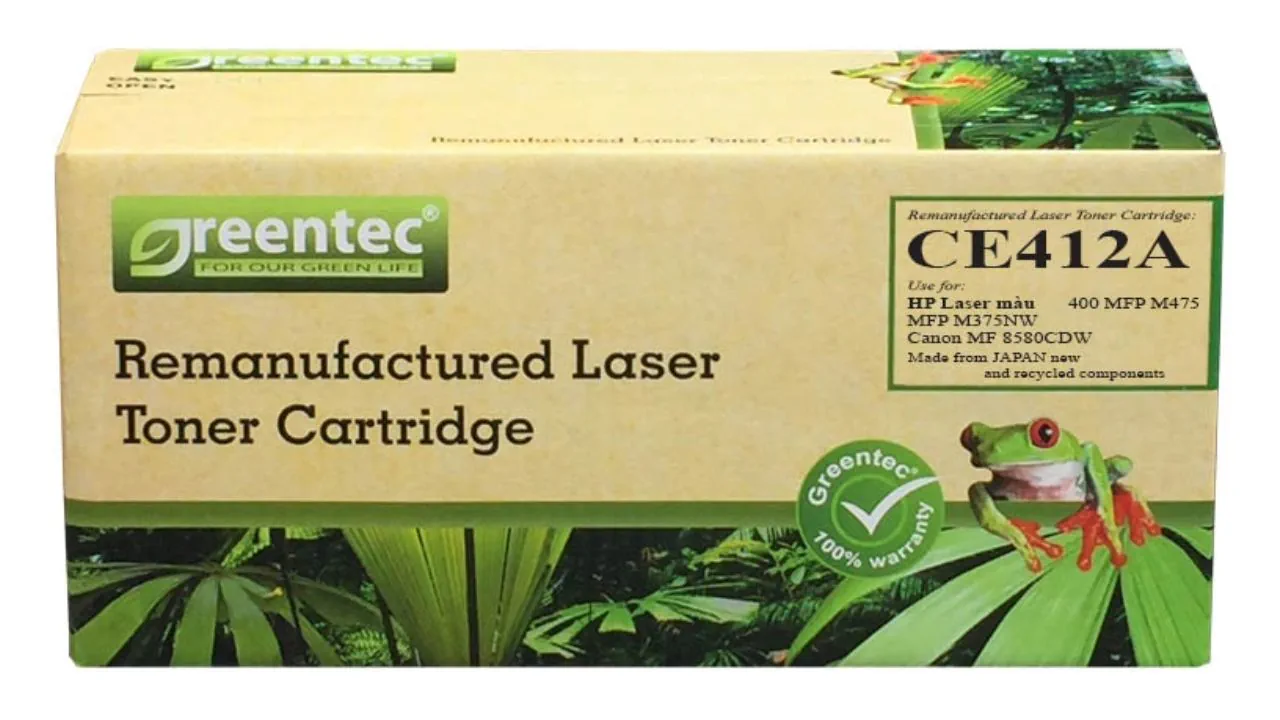 Mực in laser màu Greentech HP CE412A 2 Mực in laser màu Greentech HP CE412A - Hình ảnh 2