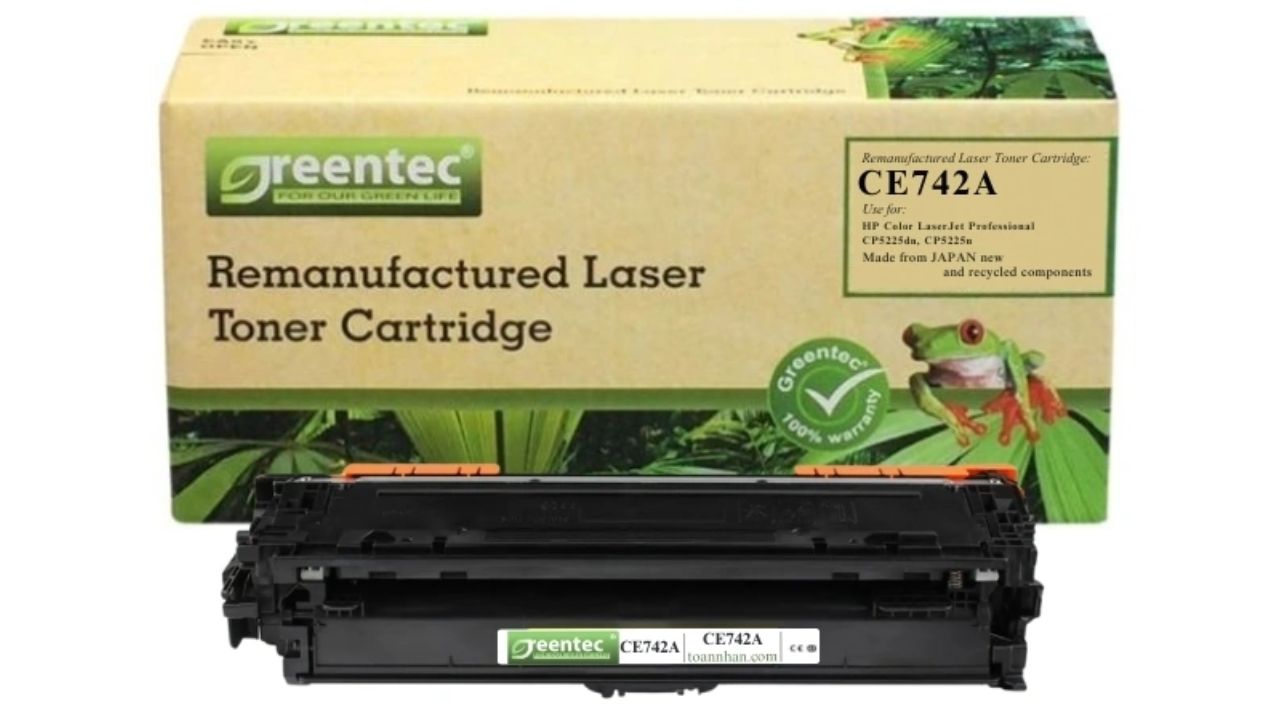 CAR GTHP CE742A muc in laser mau greentec hp ce742a feature