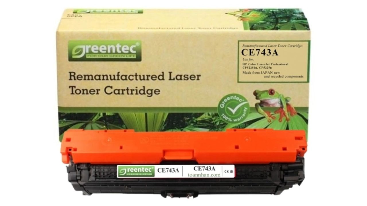 Mực in laser màu Greentec HP CE743A