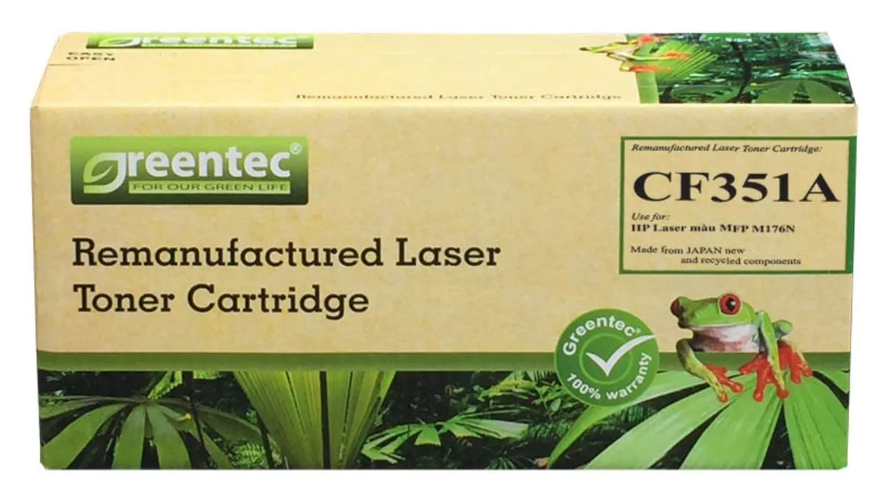 Mực in laser màu Greentech HP CF351A 2 Mực in laser màu Greentech HP CF351A - Hình ảnh 2